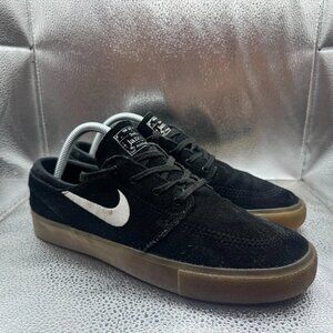 Size 8 Nike Zoom Janoski RM SB Mens Black Gum Lace-Up Skate Shoes AQ7475-003